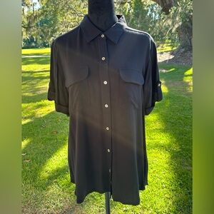 GUC- Black button down shirt - Sz L - smoke free home